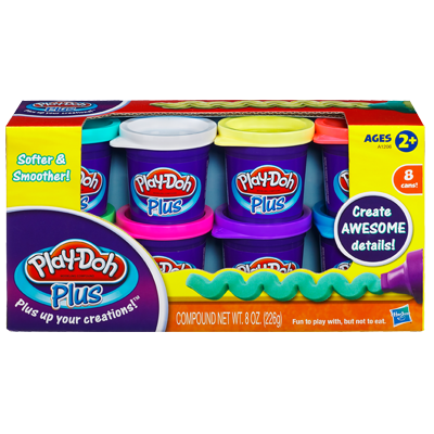 Hasbro Play-Doh Plus Набор из 8 банок пластилина