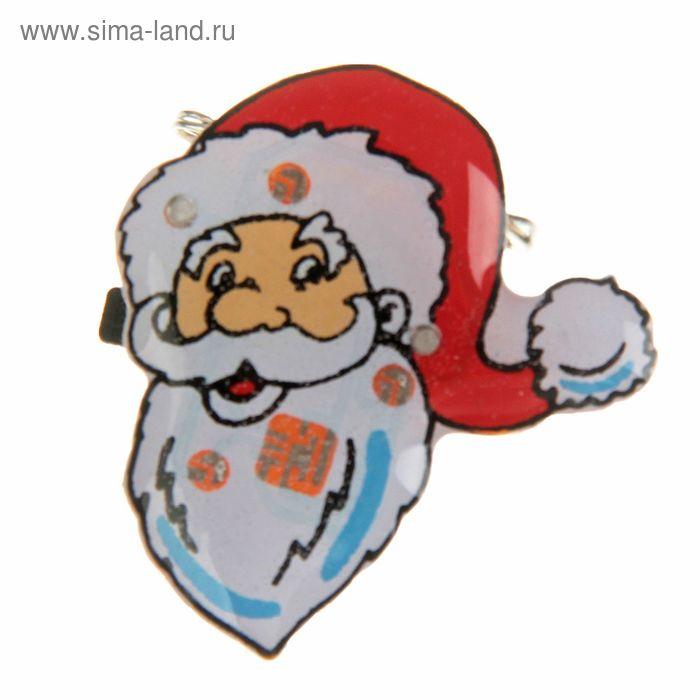 Значок световой "Дед Мороз" с бородой