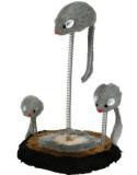 Trixie Игрушка для кошек, мыши на пружине, плюш, высота 22см, диаметр 15 см.