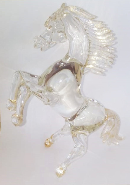 Статуэтка "Лошадь". Муранскоестекло с золотом. Ручная работа, Италия