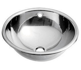 Mediclinics раковина стальная Ø 355мм с верхним сливом