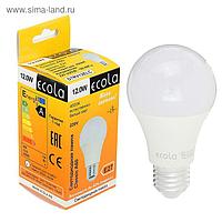 Лампа светодиодная Ecola 12 Вт, A60  220-240 В, E27 4000 K (композит) 110x60