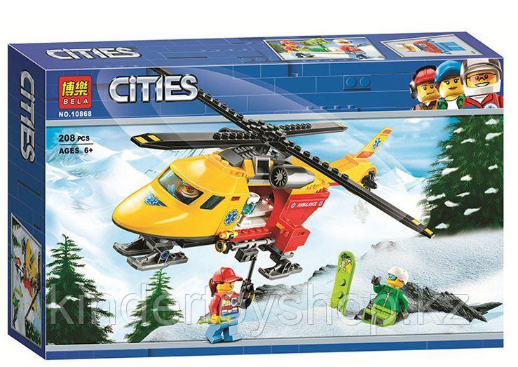 Конструктор BELA 10868 Вертолёт скорой помощи аналог LEGO City 60179