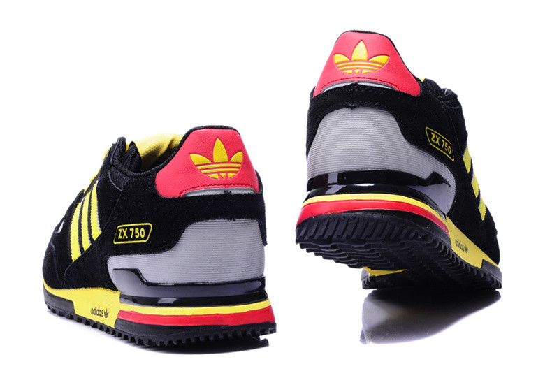 Кроссовки Adidas ZX 750 черный с желтым - фото 3 - id-p4540058