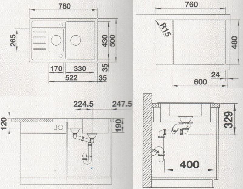 Кухонная мойка Blanco Legra 6 S compact - антрацит (521302) - фото 2 - id-p61142012