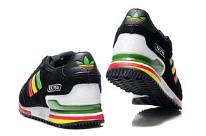 Кроссовки Adidas ZX 750 черные радуга, фото 4
