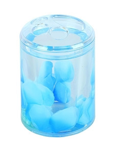 Подставка для зубных щеток Аквалиния ,круглая голубые лепестки
