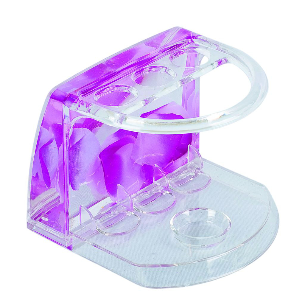 Подставка для зубных щеток малая Аквалиния фиолетовые лепестки