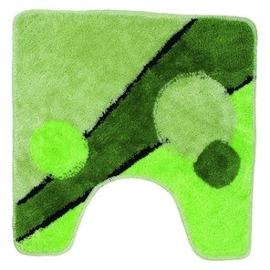 Коврик зеленый/круги для унитаза Аквалиния 50*50 (31) - фото 1 - id-p61150001
