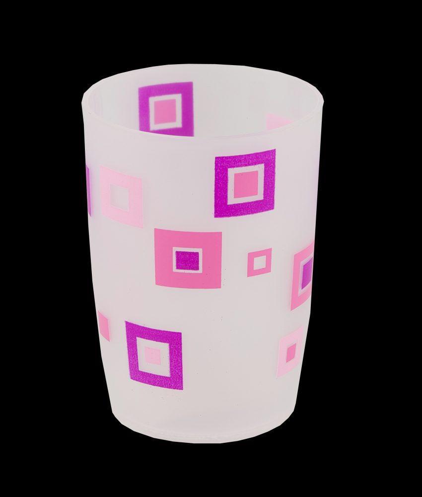 Стакан пластик розовые квадраты Аквалиния (8521С)