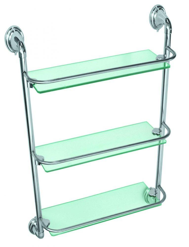 Полка стеклянная с бортиком 3-ая Аквалиния (3113) (id 61151359)