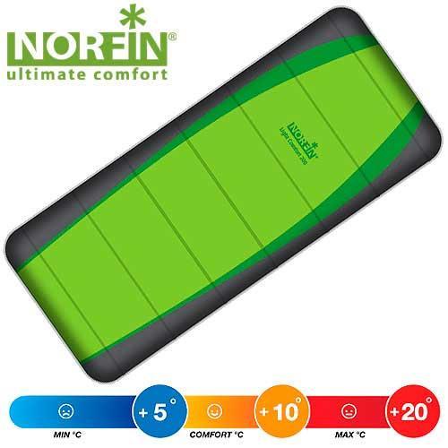 Спальный мешок NORFIN LIGHT COMFORT 200 FISHING (молния слева)