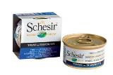 Schesir 85г с тунцом в собственном соку со снетками консервы для кошек
