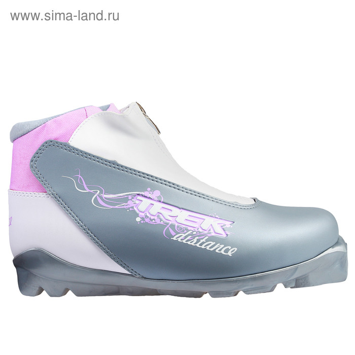 Ботинки лыжные TREK Distance Women Comfort SNS ИК, размер 41, цвет серый металлик