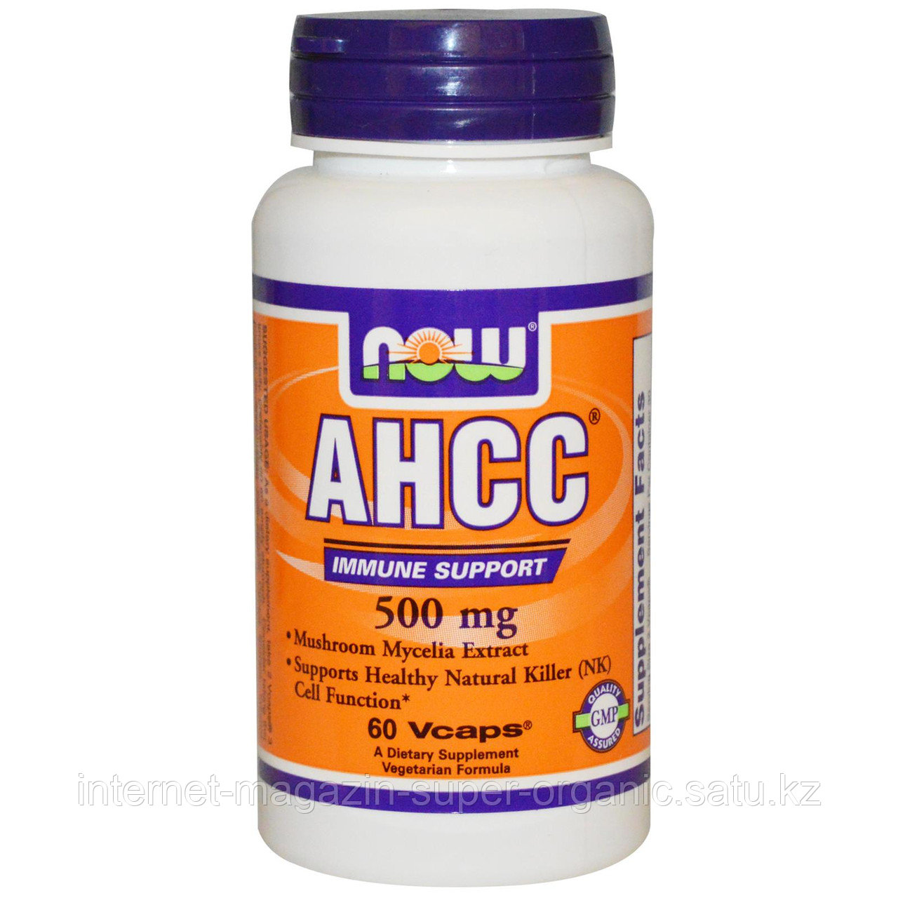 AHCC, Экстракт мицелия грибов, 500 мг, 60 капсул, Now Foods