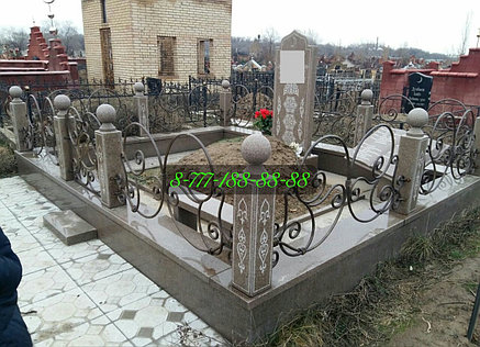 Мусульманская могила строительство на кладбище, фото 2