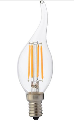 Лампа свеча филаментная Led E14/4W, фото 2