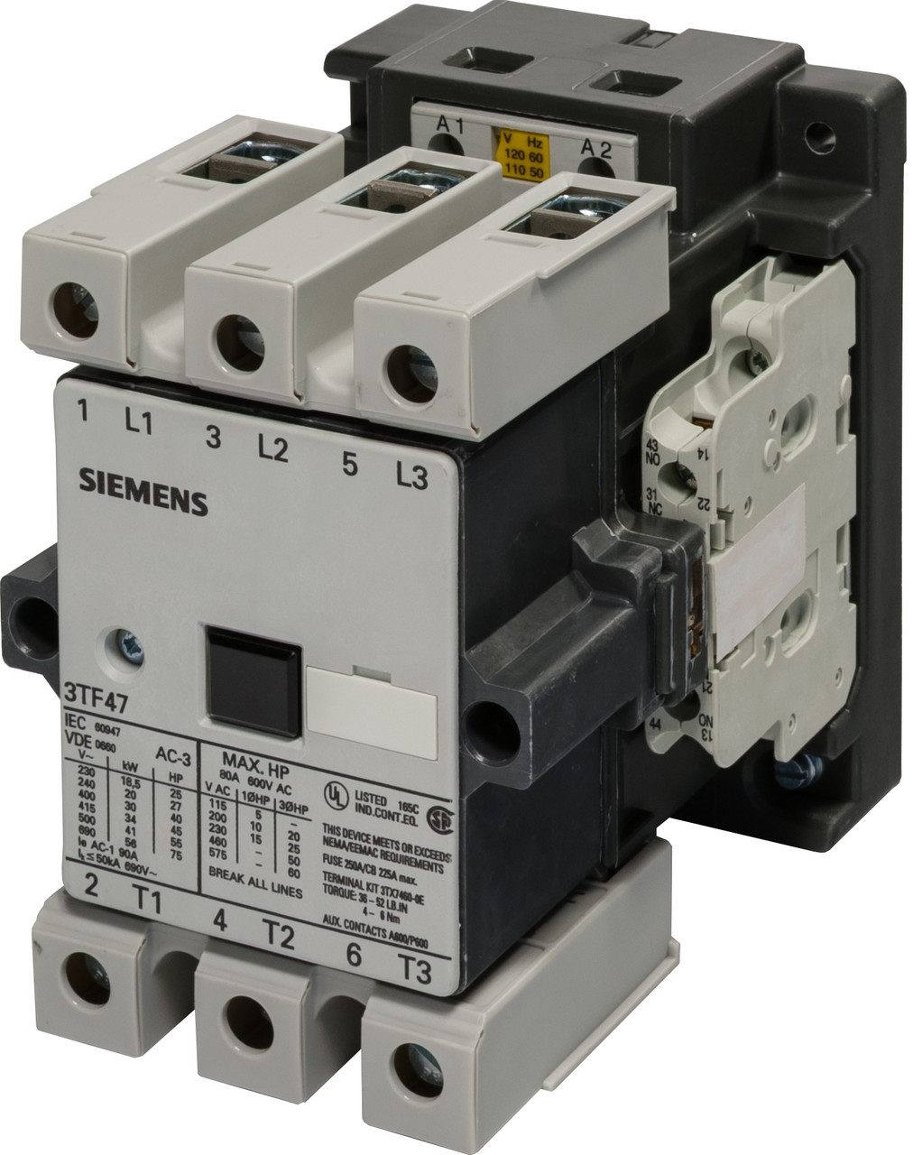 Контактор Siemens 3TF47 90A