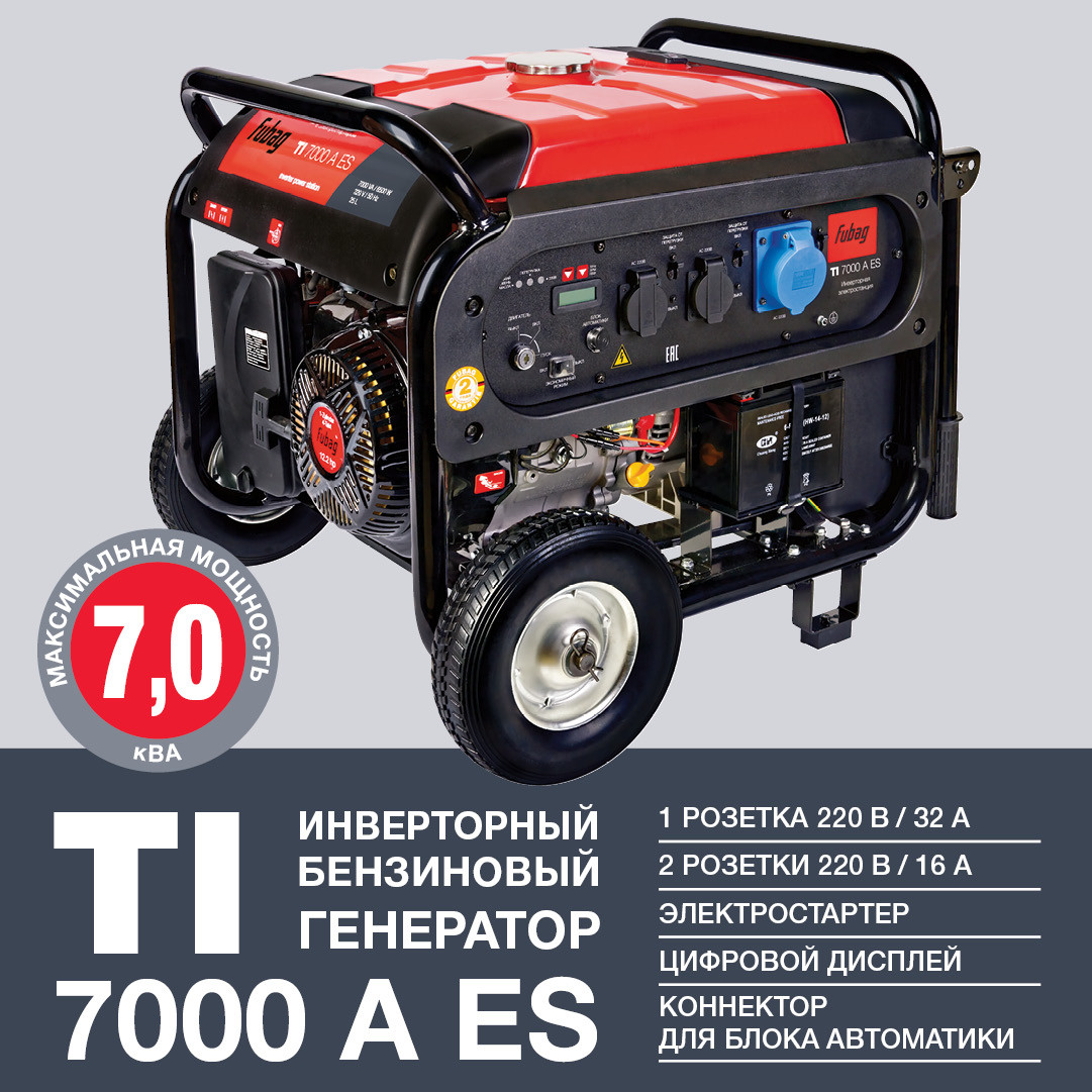 Инверторный генератор FUBAG TI 7000 A ES - фото 1 - id-p61221736