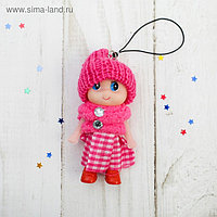 Кукла-подвеска "Куколка" в шапочке и манто, цвета МИКС