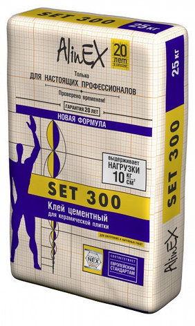 Плиточный клей Alinex Set 300 25 кг, фото 1