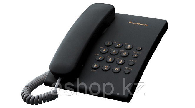 Телефон проводной стационарный Panasonic KX-TS2350 CAB, Цвет: Чёрный, Упаковка: Розничная