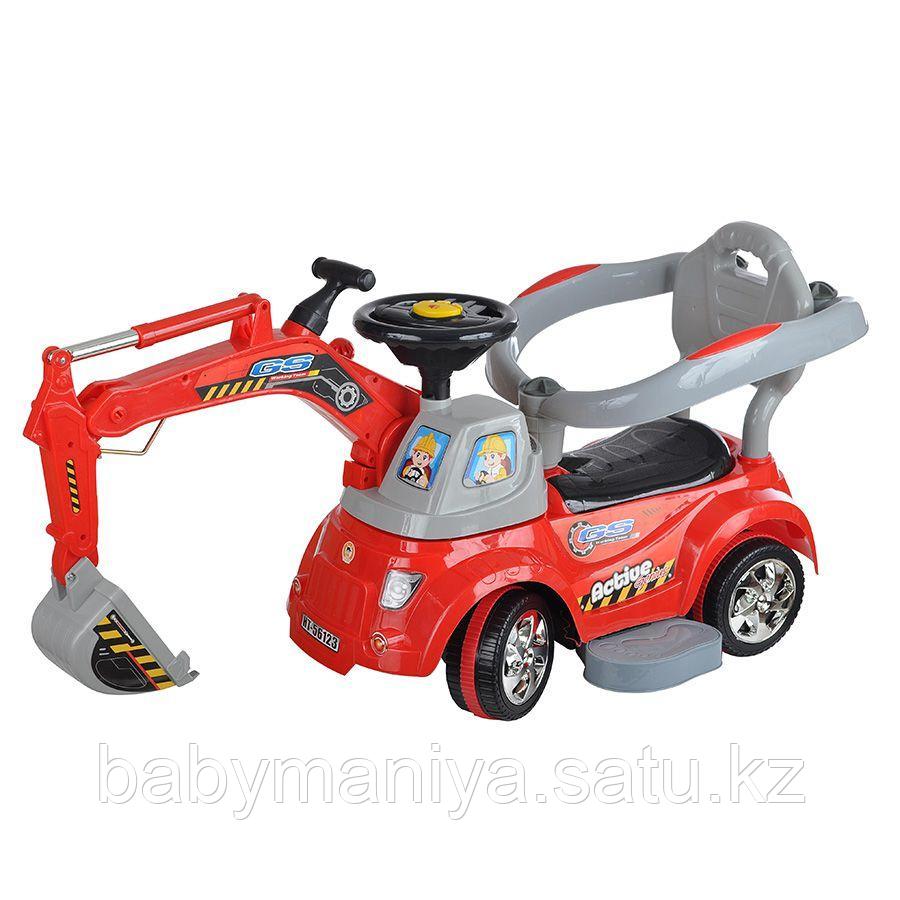 Каталка Toysmax электрическая Экскаватор с пультом Красный