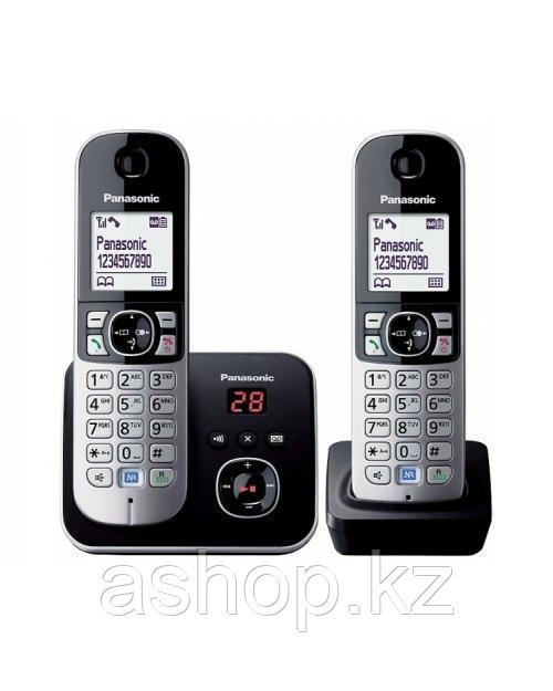 Радиотелефон DECT Panasonic KX-TG6822 CAB, 120 контактов, АОН: Есть, Ресурс: Время зарядки - до 7 ч; емкость -