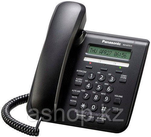 Системный телефон iP Panasonic KX-NT511P RUB, Цвет: Чёрный