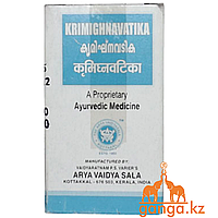 Кримигна ватика Антипаразитарный препарат (Krimighnavatika ARYA VAIDYA SALA), 100 таб.