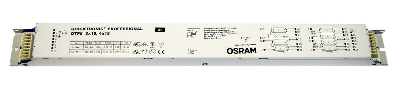 Osram Quicktronic QTP8 1x18, 2x18, 3x18, 4x18 (32)