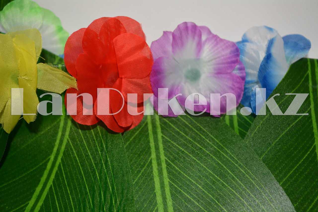 Юбка гавайская пляжная с цветами на резинке 40см - фото 9 - id-p60717044