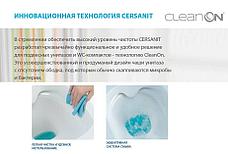 Унитаз-компакт "Carina New Clean On" Cersanit Белый горизонтальный выпуск нижний подвод воды дюропласт, фото 2