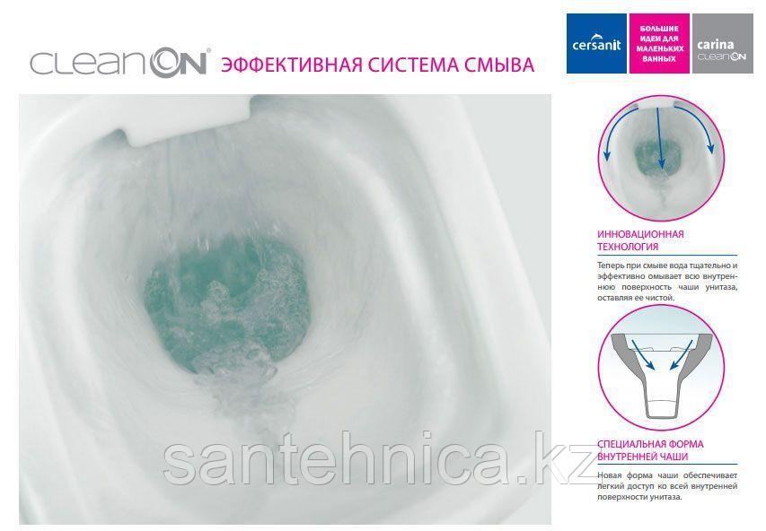 Унитаз-компакт "City New Clean On" Cersanit Белый горизонтальный выпуск нижний подвод воды дюропласт - фото 5 - id-p61272459