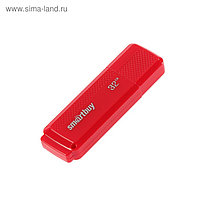 Флешка USB2.0 Smartbuy Dock Red, 32 Гб, чт до 25 Мб/с, зап до 15 Мб/с, красная