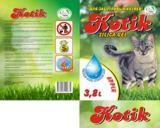 Котик, 3,8 л. (1,7кг) Яблоко Силикагелевый наполнитель для кошачьего туалета