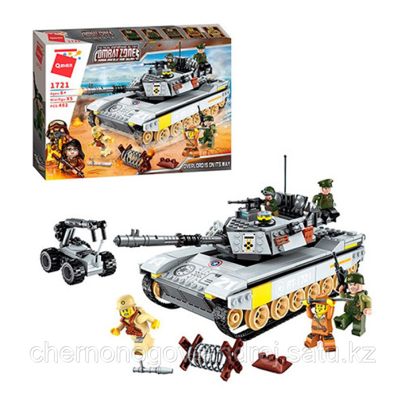 Конструктор COMBAT ZONE BRICK 1721 Танк 482 детали