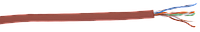 Кабель ITK категории 5Е для внутренней прокладки 305м U/UTP в оболочке LSZH, цвет красный.