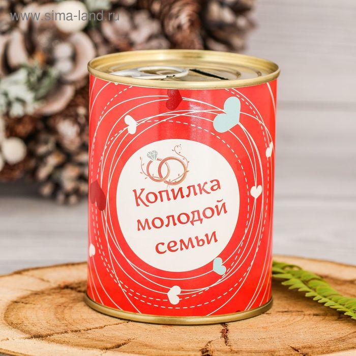 Копилка-банка металл "Копилка молодой семьи" 7,5х9,5 см