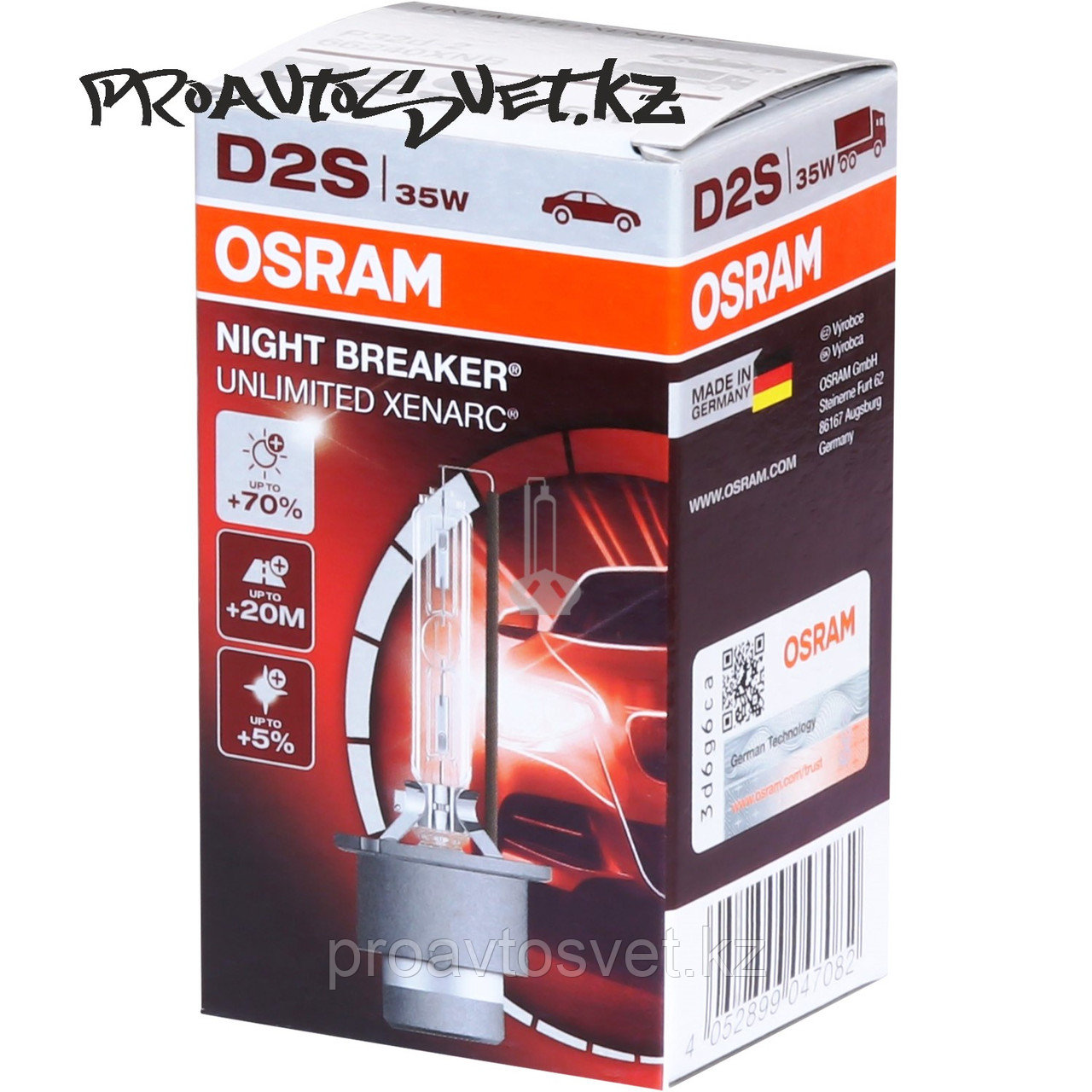 Лампы D2S OSRAM XENARC Nightbreaker Unlimited (+70%) - фото 1 - id-p60824969
