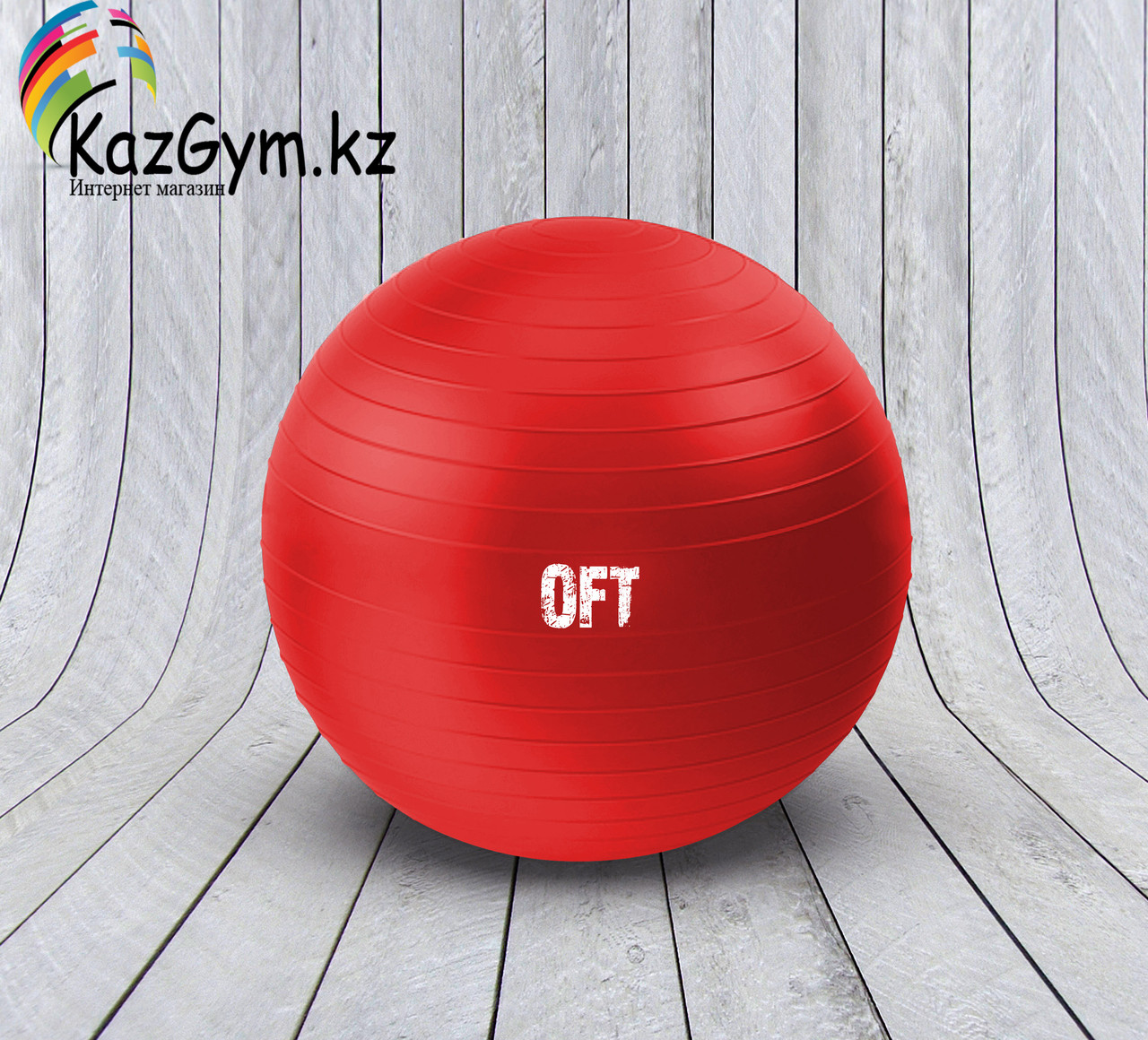 Гимнастический мяч 65 см, с насосом (FT-GBR-65RD)