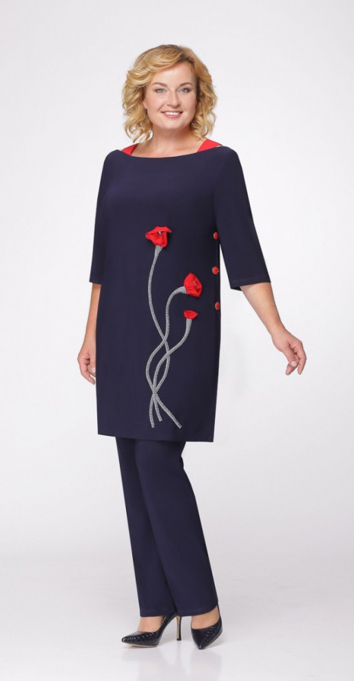 Костюм Svetlana Style-968, темно-синий, 50