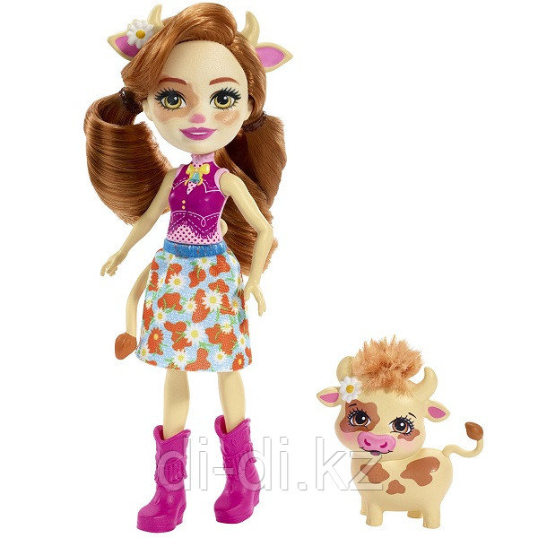 Mattel Enchantimals Кукла с питомцем Коровка Кейли