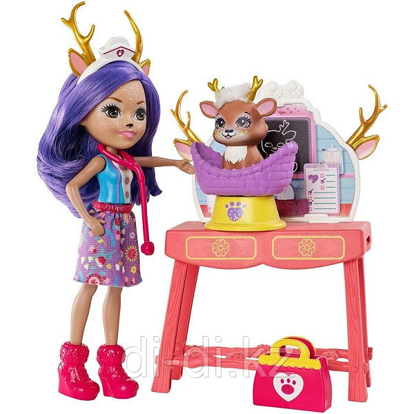 Mattel Enchantimals Кукла со зверушкой и тематическим набором