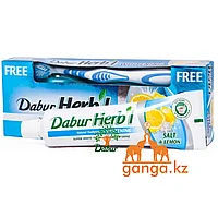 Зубная паста Соль и Лимон (Salt & Lemon DABUR HERB'L) 150г + зубная щетка