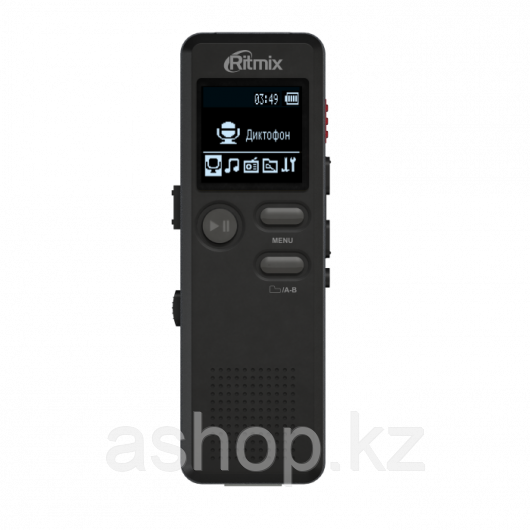 Диктофон Ritmix RR-610, 4 Gb, MP3, WAV, Время записи: SHQ 49ч., HQ - 73 ч., MQ - 290 ч., LP - 583 ч., Матричны