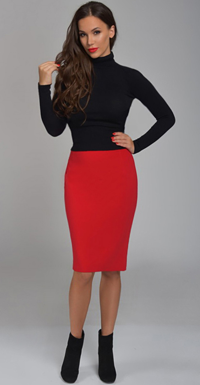 Юбка TEFFI style-1340, красный, 50
