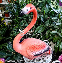 Садовая фигура "Розовый фламинго", высота: см. Материал: Полистоун.