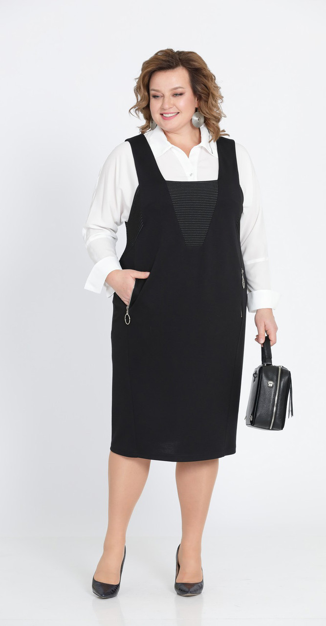 Костюм Pretty-604/2, черный с белым, 56