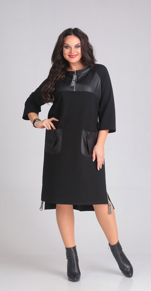 Платье Andrea Style-00115, черный, 58